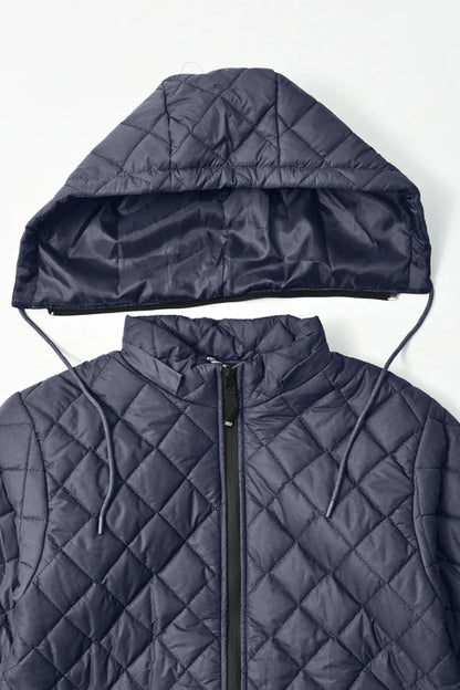 Polo Republica Men's Hooded Quilted Puffer Jacket