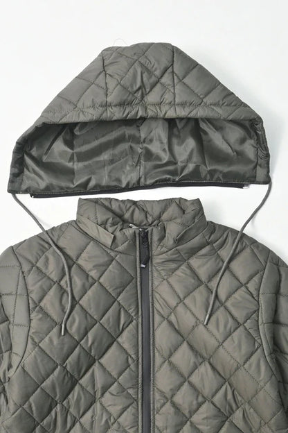 Polo Republica Men's Hooded Quilted Puffer Jacket