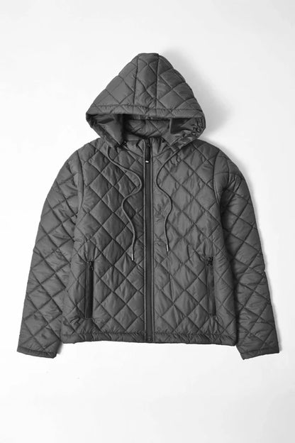 Polo Republica Men's Hooded Quilted Puffer Jacket